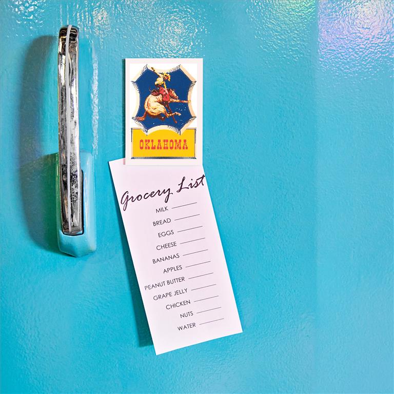 Oklahoma Bucking Bronco Magnet