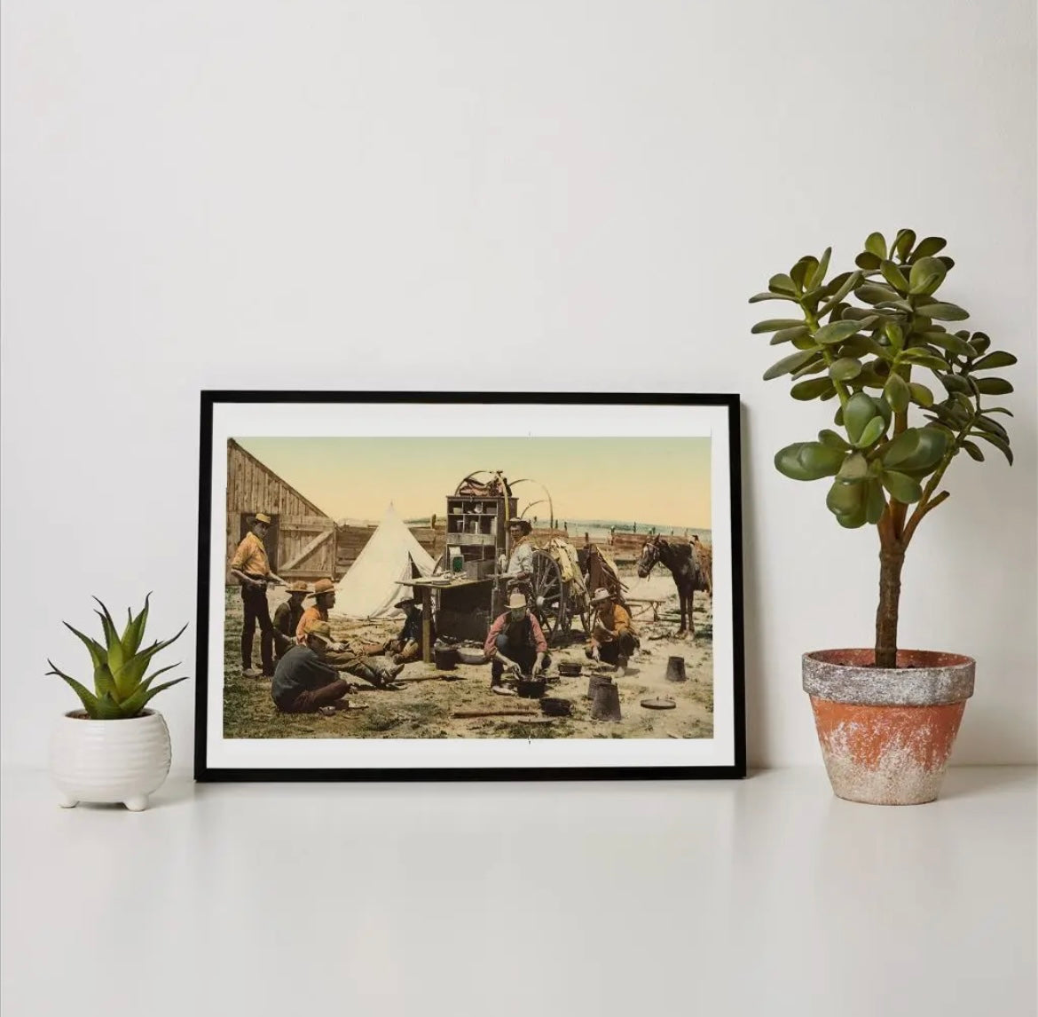 “Cowboys at Chuckwagon” print