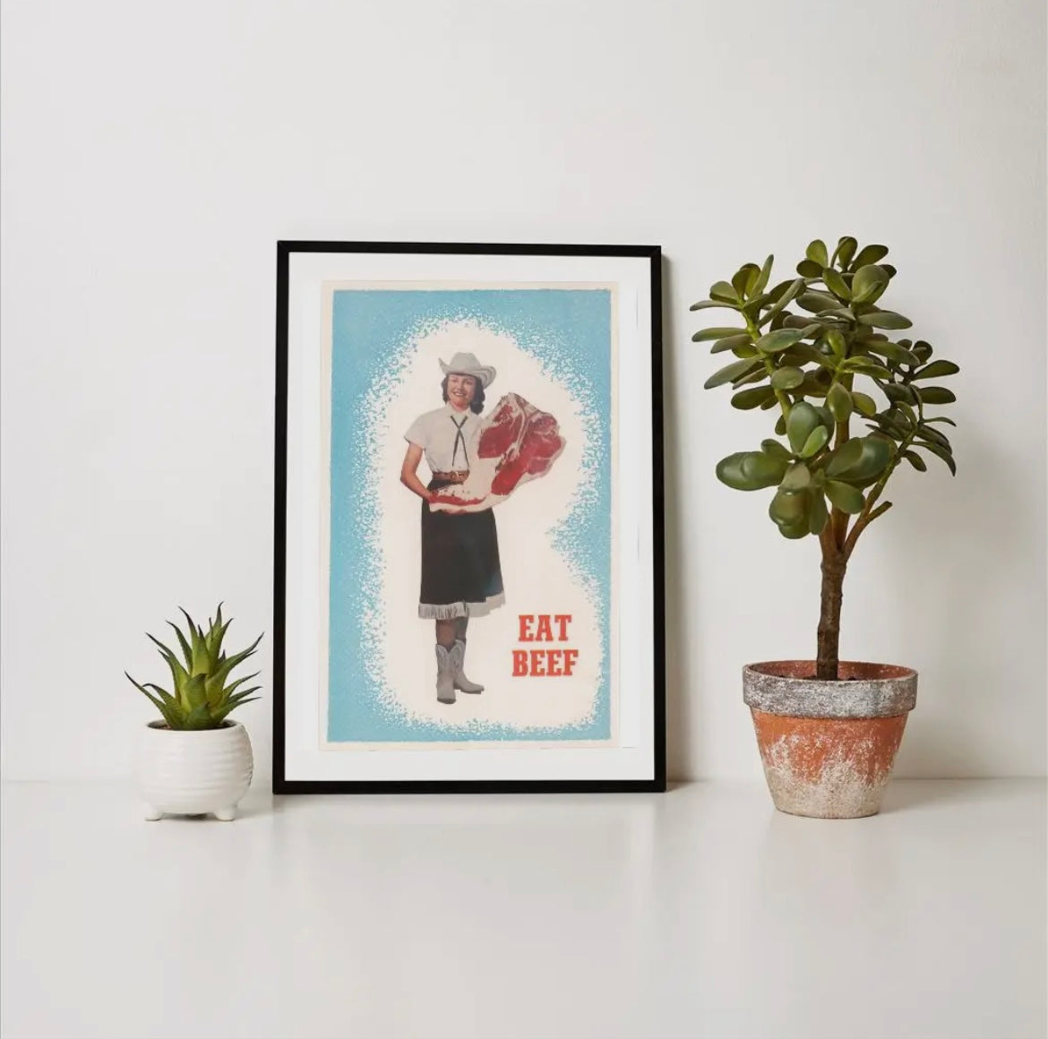 “Eat Beef” print
