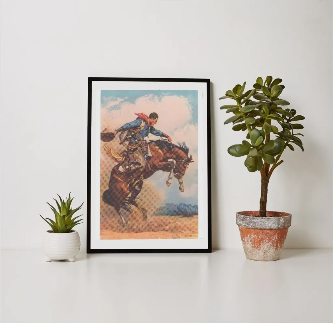 “Buckin’ Bronco” print