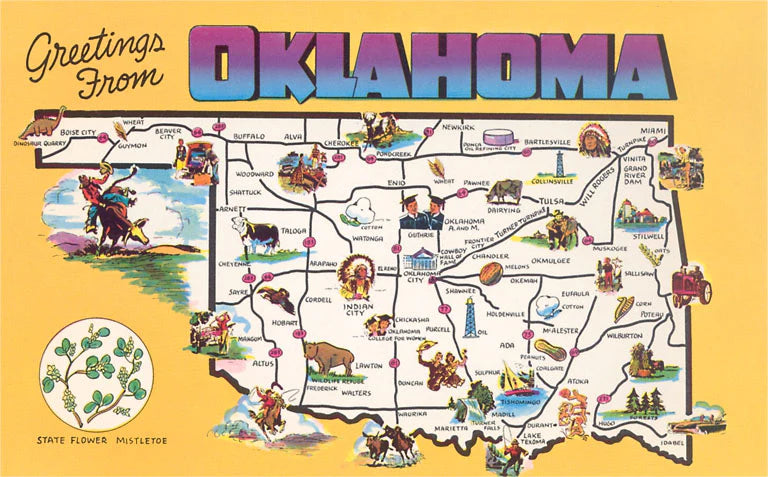 Map of Oklahoma Magnet
