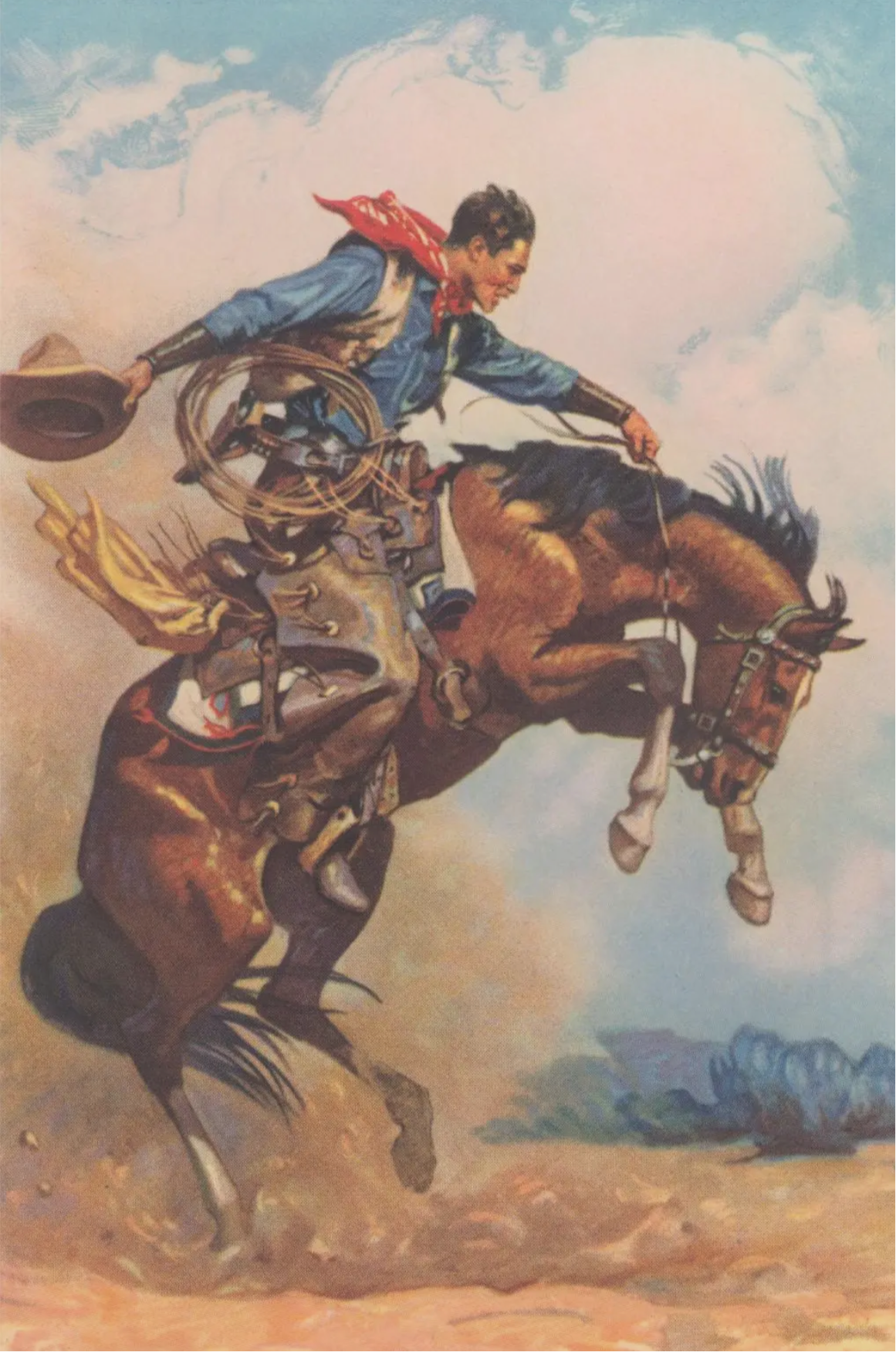“Buckin’ Bronco” print