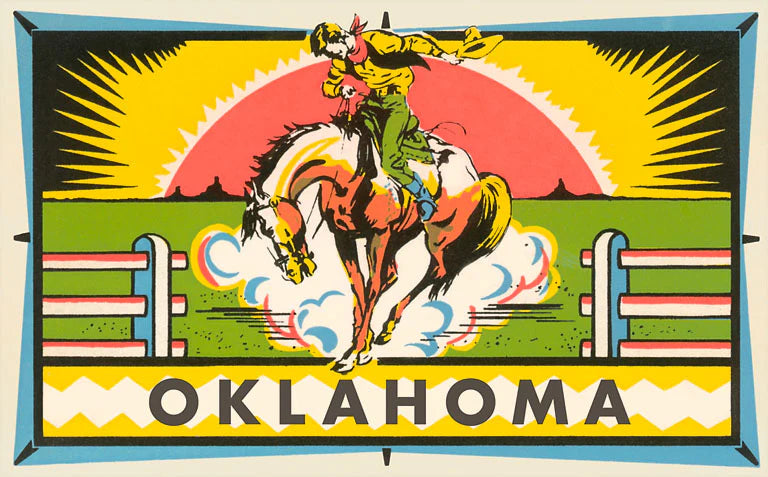 Oklahoma Bronc Rider Magnet