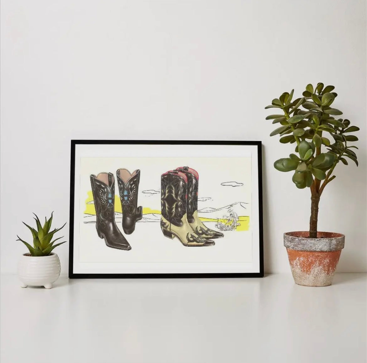 “Fancy Boots” print