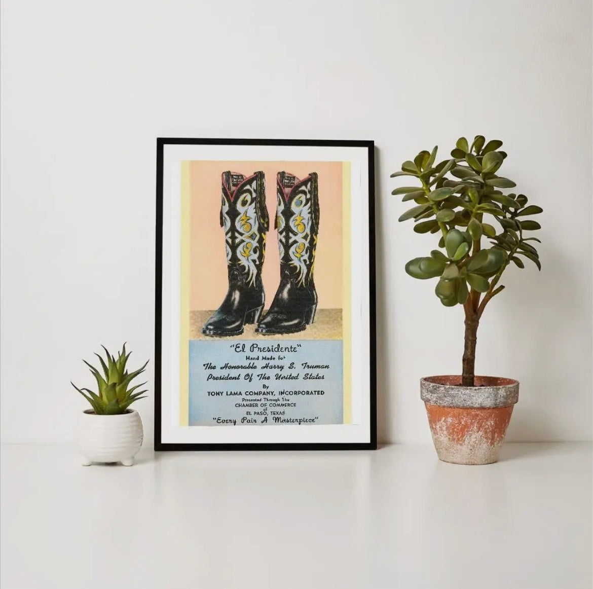 “Harry S. Truman Boots” print