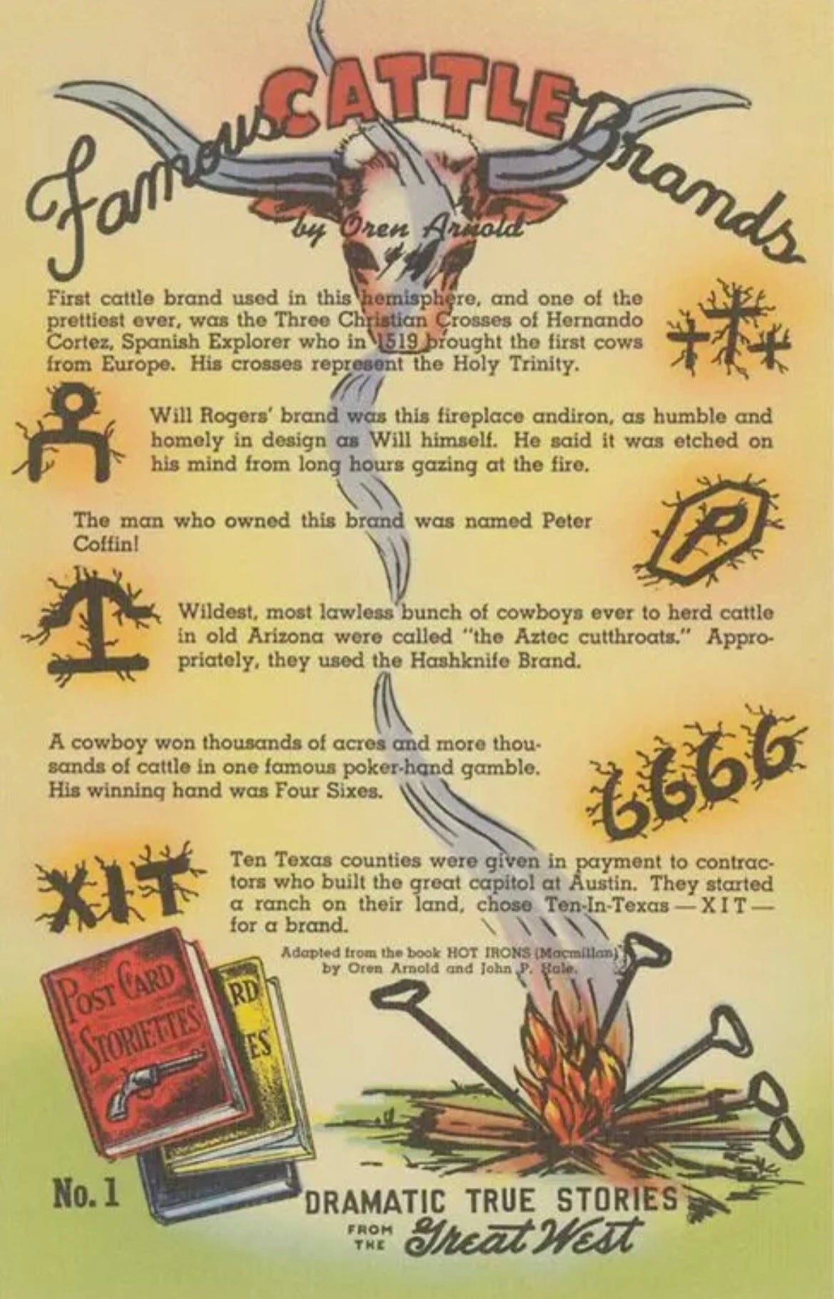 “Cattle Brands” print