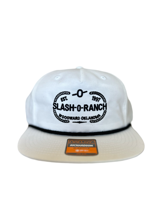 White and Black Rope Slash -O- Ranch Cap