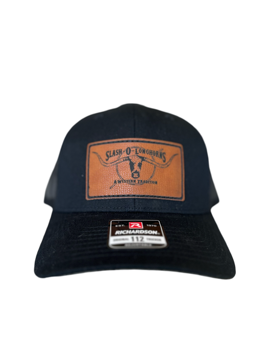 Black Richardson Leather Cap