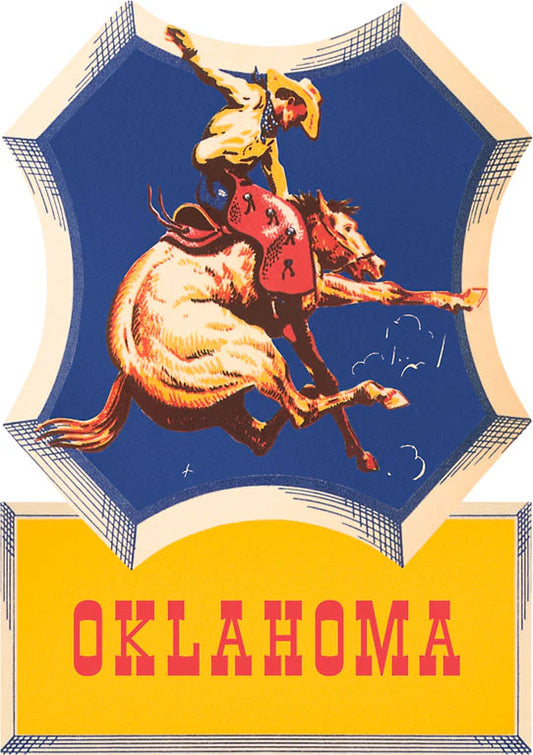 Oklahoma Bucking Bronco Magnet