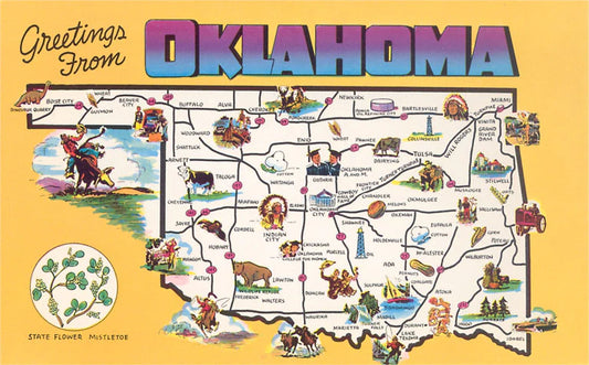 Map of Oklahoma Magnet