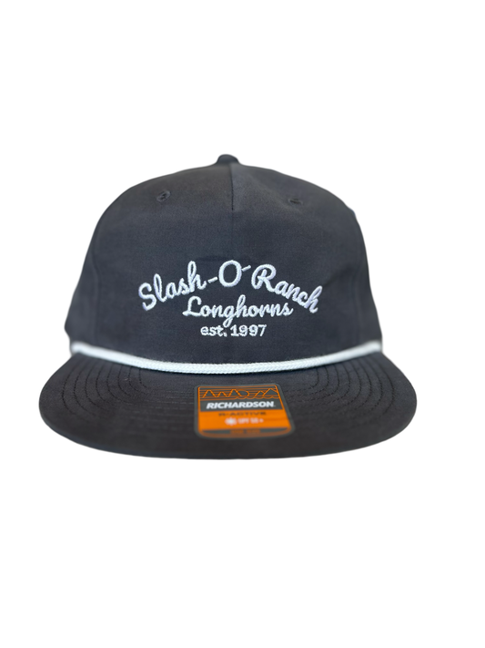 Grey and White Rope Slash -O- Ranch Cap