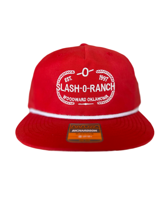 Red and White Rope Cap