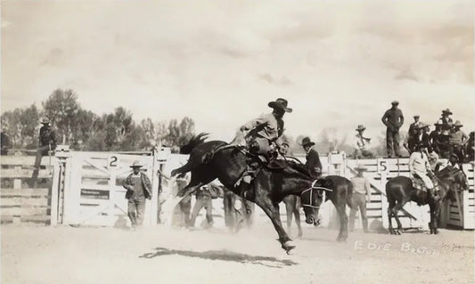 “Cowboy on Bucking Horse” print