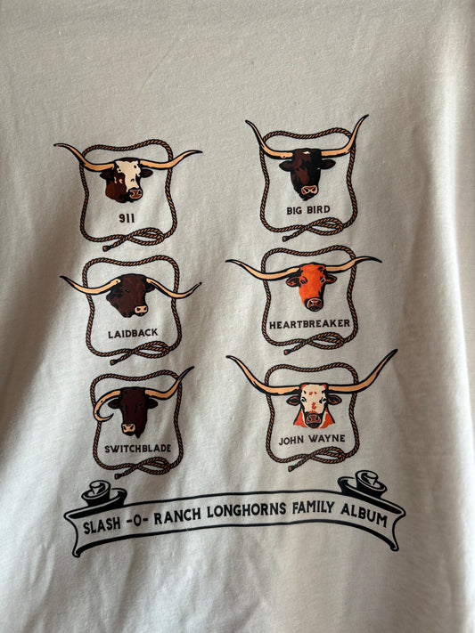 A Slash -O- Ranch Longhorn Family Album tee