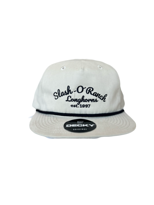 Cream and Black rope Decky cap