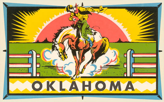 Oklahoma Bronc Rider Magnet